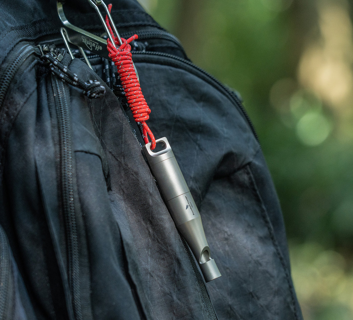 Boundless Voyage Titanium Whistle Emergency Survival Safety Whistles with Lanyard Loud for Outdoor Camping Hiking Coaches Training Sports Keychain Whistle Signaling Tool Ti9017O