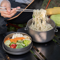 Boundless Voyage Outdoor Titanium Lunch Box Salad Soup Bowl with Lid Daily Separated Multi-layer Office Worker Bento Box Uncoated Ti1095T