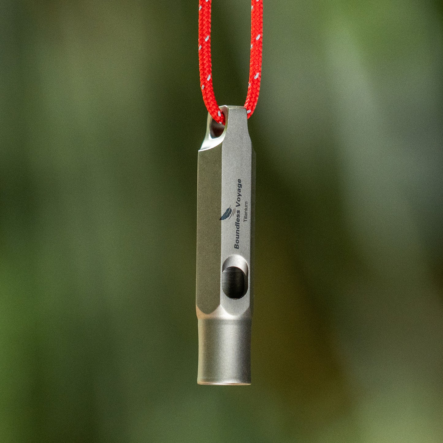 Boundless Voyage Titanium Whistle Emergency Survival Safety Whistles with Lanyard Loud for Outdoor Camping Hiking Coaches Training Sports Keychain Whistle  Ti9015O