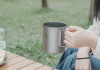 Boundless Voyage750ml Single Wall Titanium Cup with Lid | Ultralight Portable Camping Mug Pot for Tea Coffee EDC Hiking Ti3037D