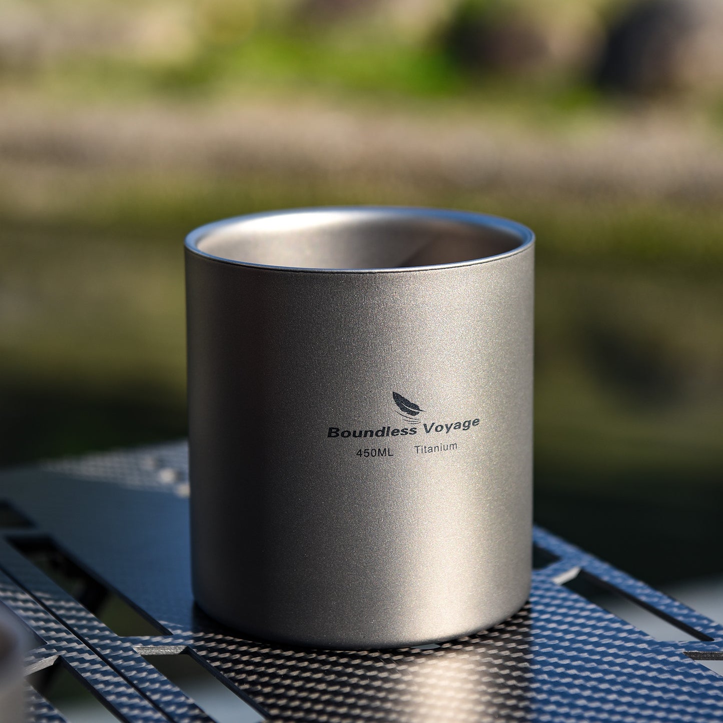 Boundless Voyage Pure Titanium Double-Walled Cup | 120ml/180ml/300ml/450ml Ultralight Anti-Scald Insulated Coffee Mug, Non-Toxic Travel Cup for Camping, Hiking, Home & Office Ti3027D-Ti3032D