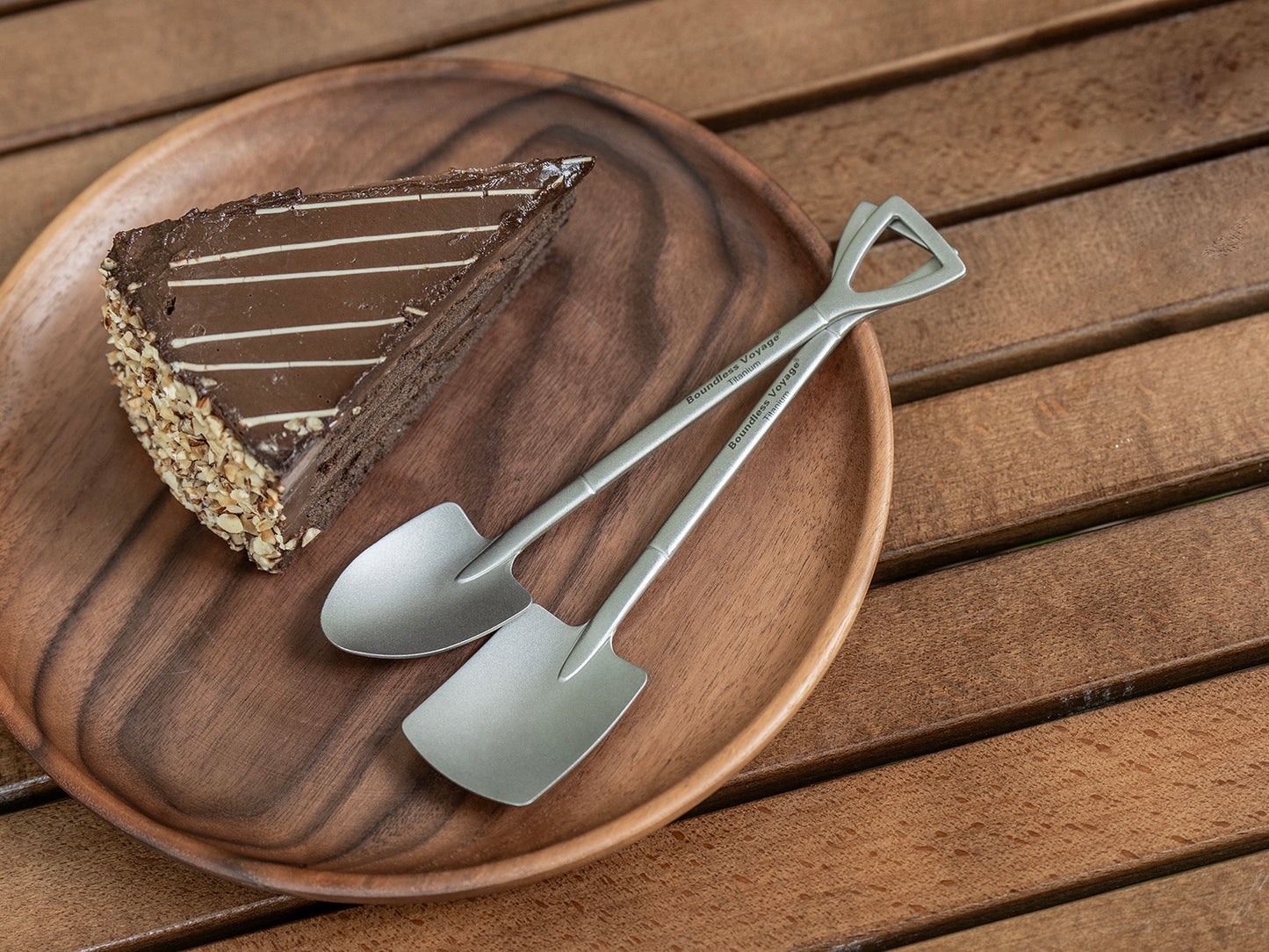 Boundless Voyage Mini Shovel-Shaped Titanium Spoon, Lightweight Durable Cute Dessert Ice Cream Fruit Spoon for Camping Home Tableware  Ti1131T