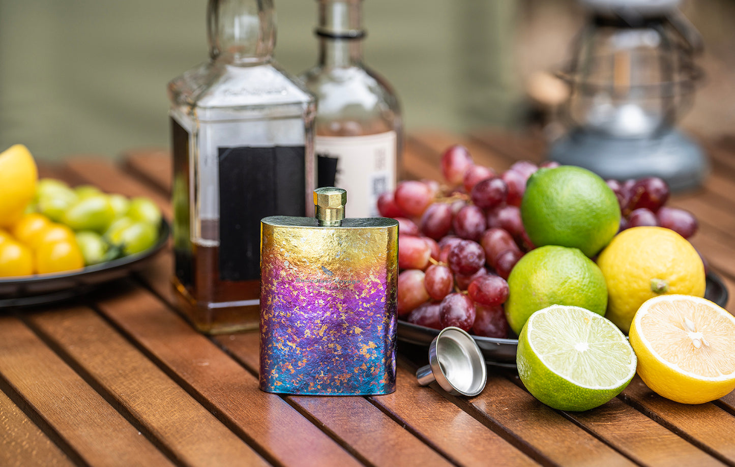 Boundless Voyage Titanium Colorful Flask 100ml Ultralight Mini Ti Flagon for Outdoor Travel Water Juice Whiskey Wine Pot Bottle 100ml Ti3262D