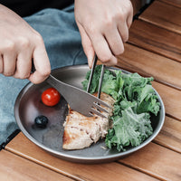 Boundless Voyage Titanium Spork 3-in-1 Fork, Spoon, Knife Cutlery Combo Ultra Lightweight Camping Utensil Ti1064T