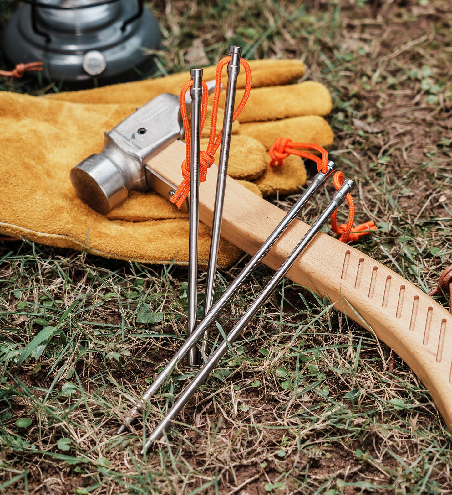Boundless Voyage 20cm Titanium Alloy Tent Stakes | Ultralight Heavy Duty Ground Pegs, Portable Outdoor Camping Accessories, 6Pcs & 8Pcs Optional Sets Ti4006P
