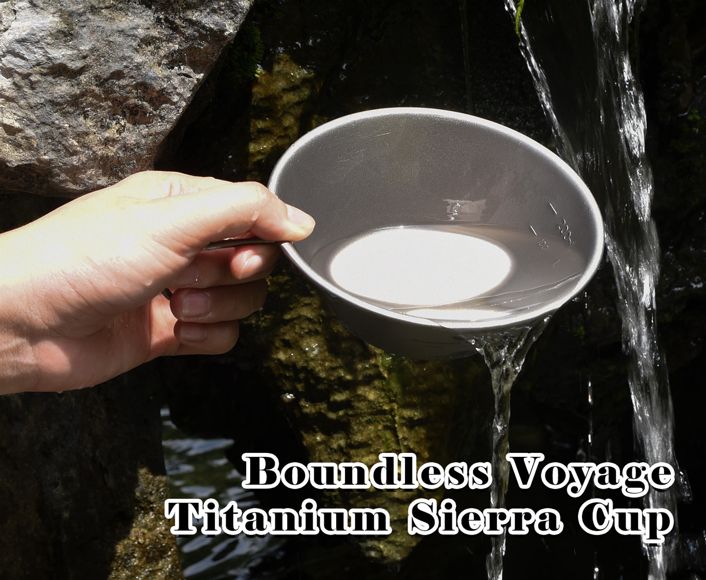 Boundless Voyage Sandblasted Pure Titanium Sierra Cup Bowl with Handle 300ml / 450ml | Portable Outdoor Mug Cookware Tableware for Camping & Hiking Ti1090T-Ti1092T