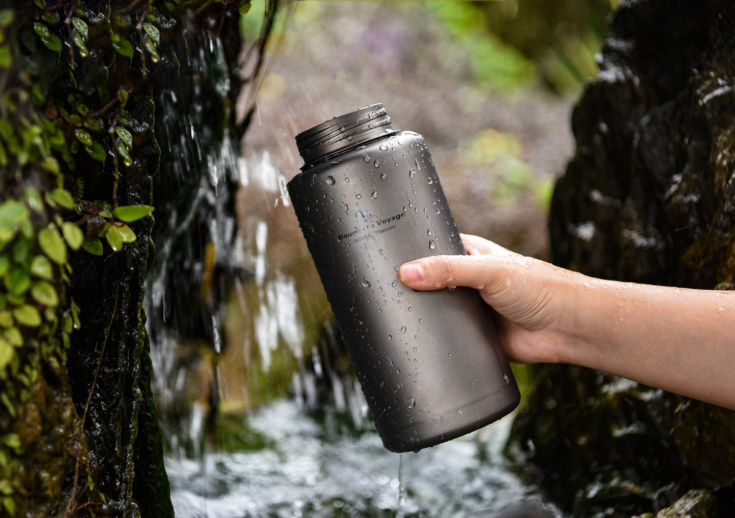 Boundless Voyage Titanium Bottle 1 Liter Single-layer Sports Water Bottle Ultralight Leakproof Drinkware for Outdoor Camping Hiking Ti3013D