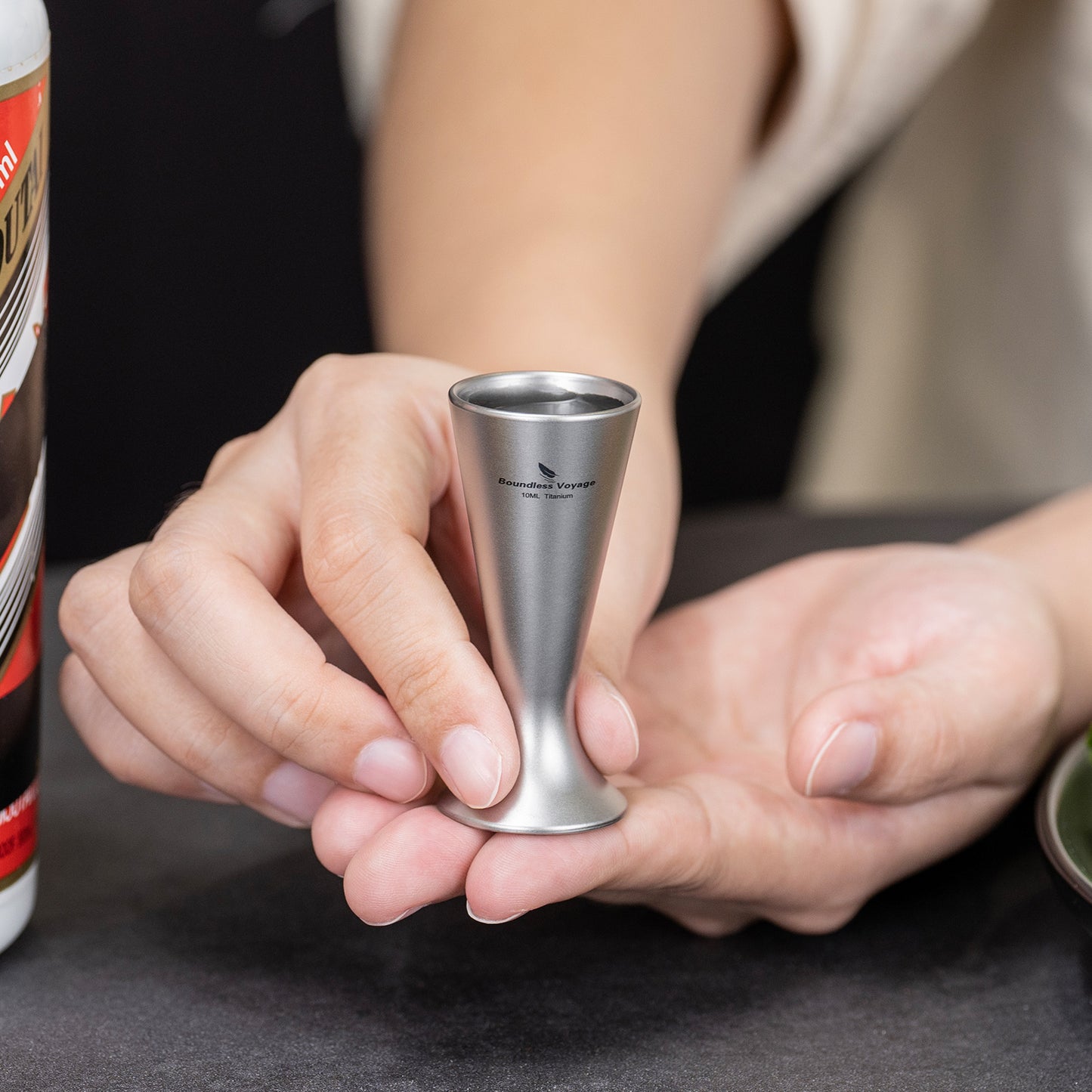 Boundless Voyage Titanium Mini Shot Glasses Cups Wine Drinking Cups Shooters Small Fancy Tequila Whiskey Shot Glasses Drinkware Ti3079D/Ti3079A