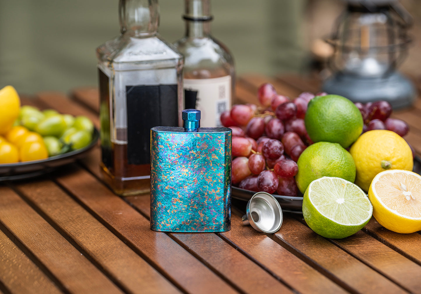 Boundless Voyage Titanium Colorful Flask 100ml Ultralight Mini Ti Flagon for Outdoor Travel Water Juice Whiskey Wine Pot Bottle 100ml Ti3262D