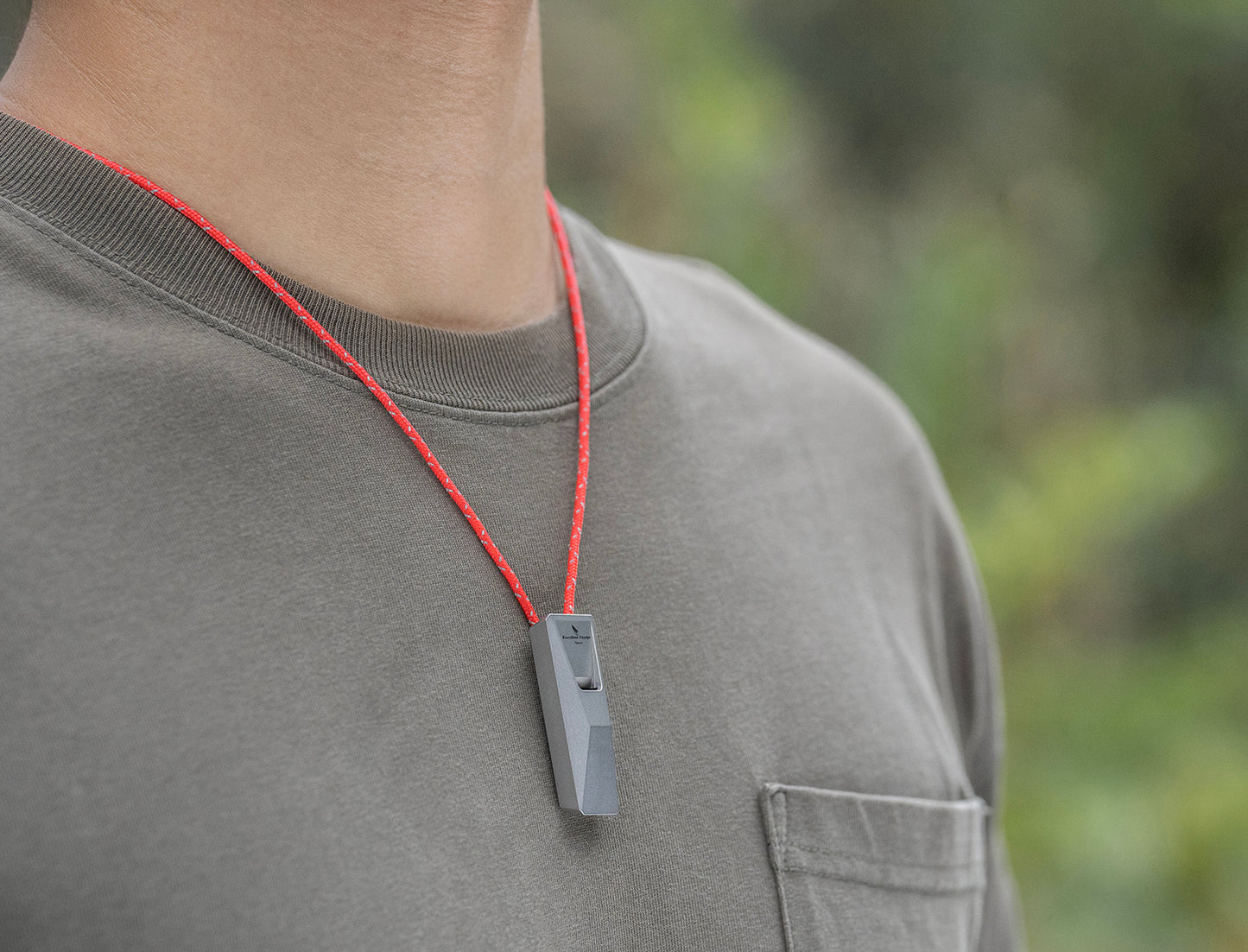 Boundless Voyage Titanium Whistle Emergency Survival Safety Whistles with Lanyard Loud for Outdoor Camping Hiking Coaches Training Sports Keychain Whistle Ti9023O