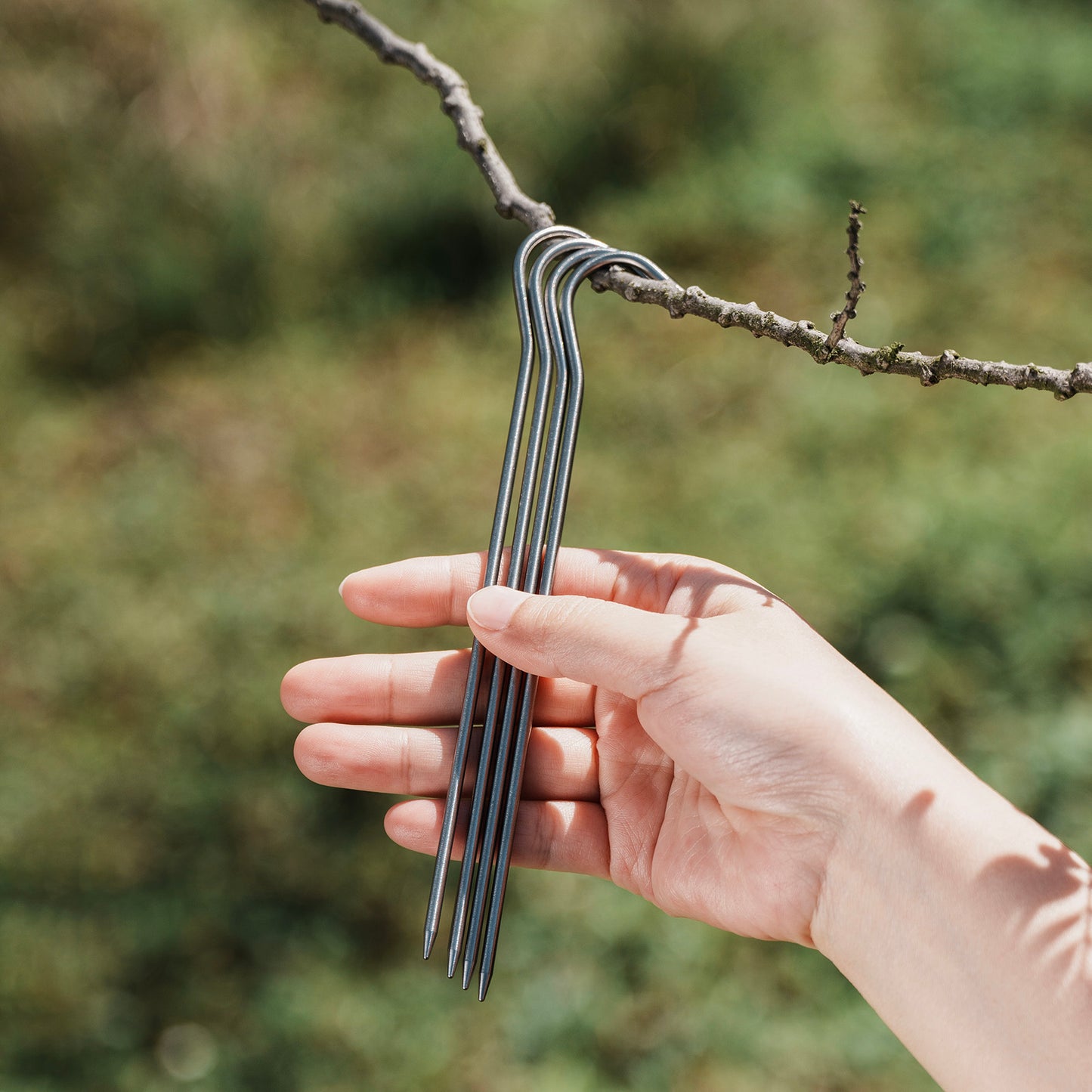 Boundless Voyage 16.5cm Titanium Alloy Tent Stakes | Ultralight Heavy Duty Ground Pegs, Portable Camping Accessories, 8Pcs / 12Pcs Optional Packs Ti4003P