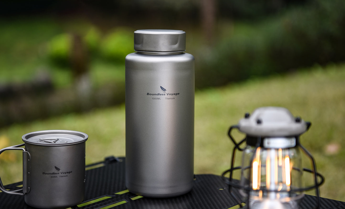 Boundless Voyage Titanium Bottle 1 Liter Single-layer Sports Water Bottle Ultralight Leakproof Drinkware for Outdoor Camping Hiking Ti3013D