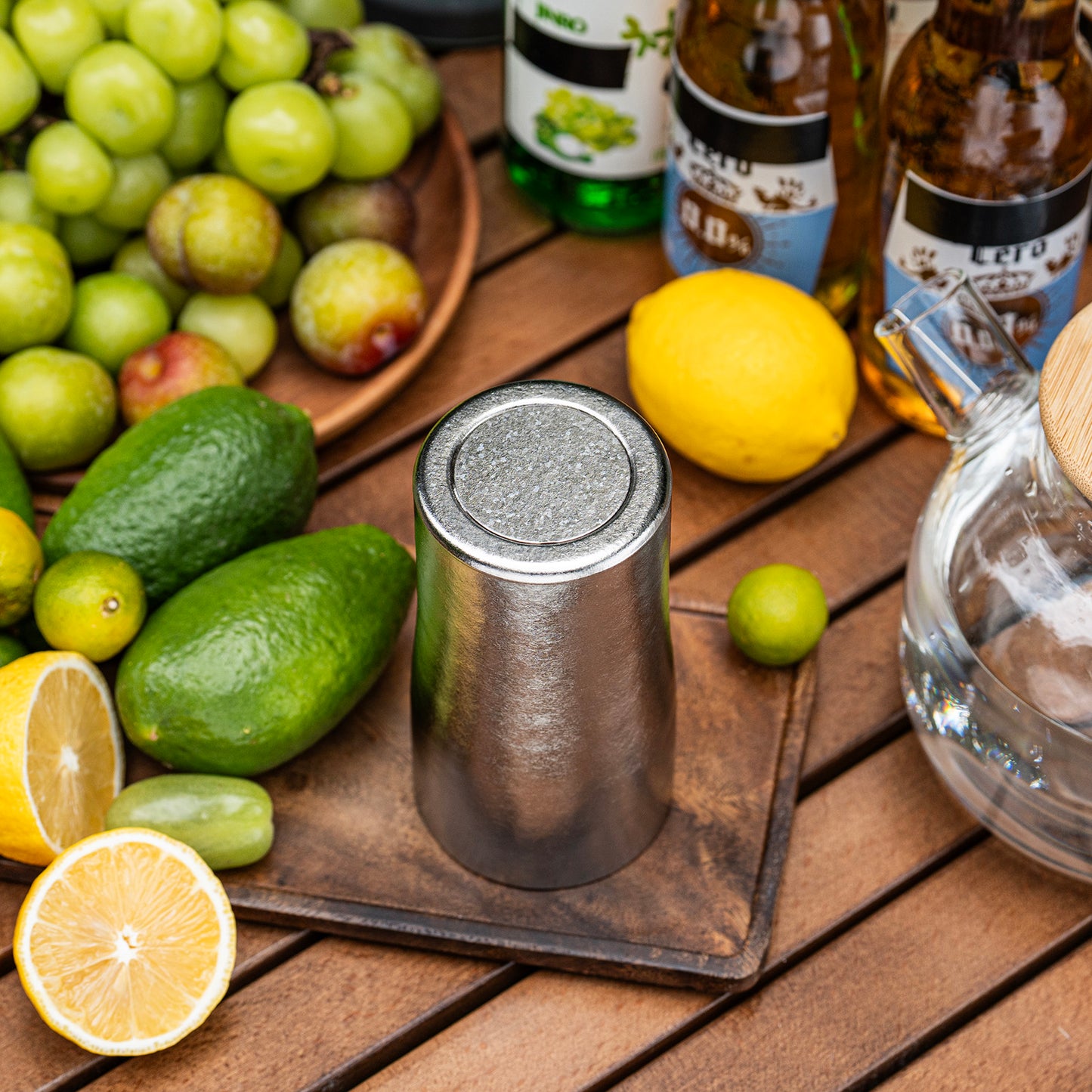 Boundless Voyage Titanium Double-Walled Beer Cup Ultralight Coffee Tea Juicy Cups for Home Outdoor Camping Picnic 300ml Crystallized Finish Ti3246D