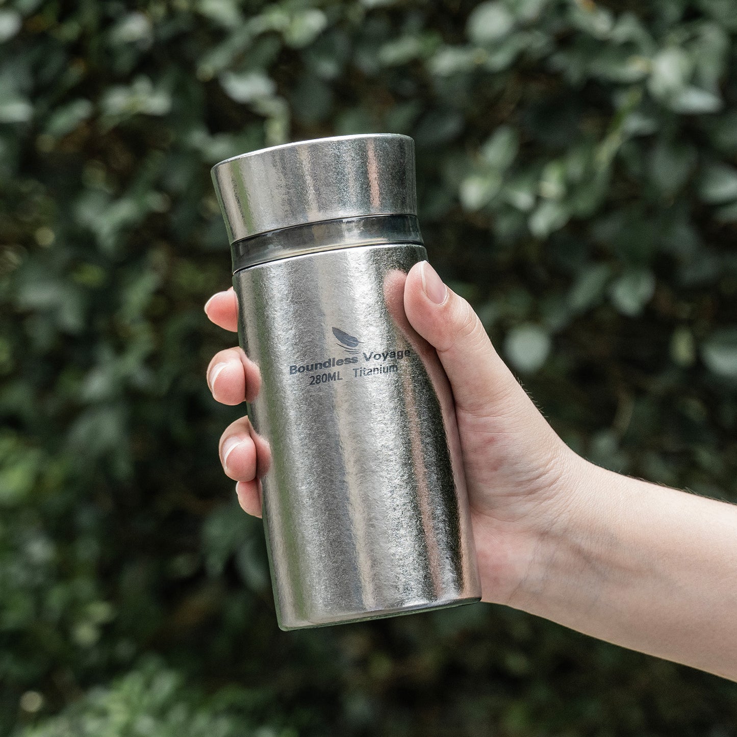 Boundless Voyage 280ml Mini Titanium Vacuum Insulated Bottle , Portable Travel Coffee Water Cup for Girls &amp; Daily Outdoor Ti3014D