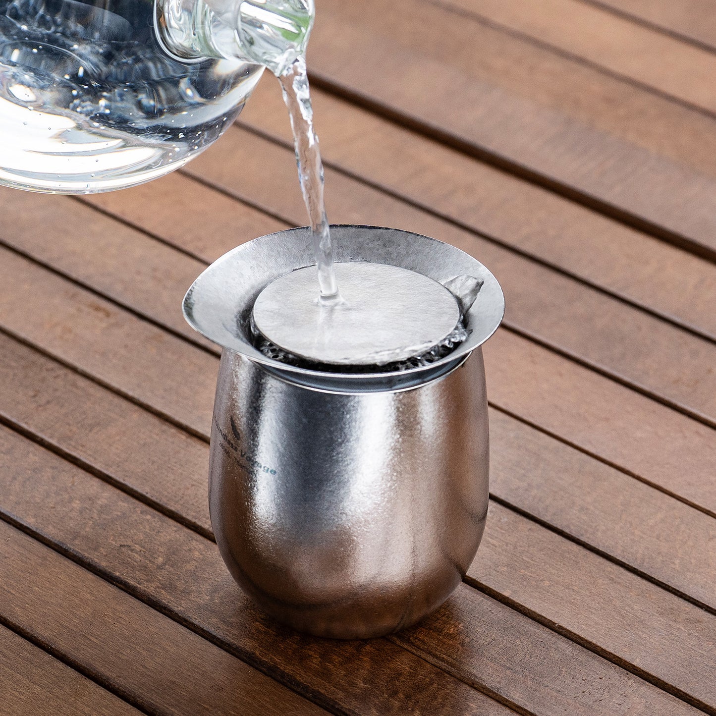 Boundless Voyage Titanium Double-Wall Egg-Shaped Cup 260ml Tea Coffee Mug for Camping Travel Home Ti3084D/Ti3084A