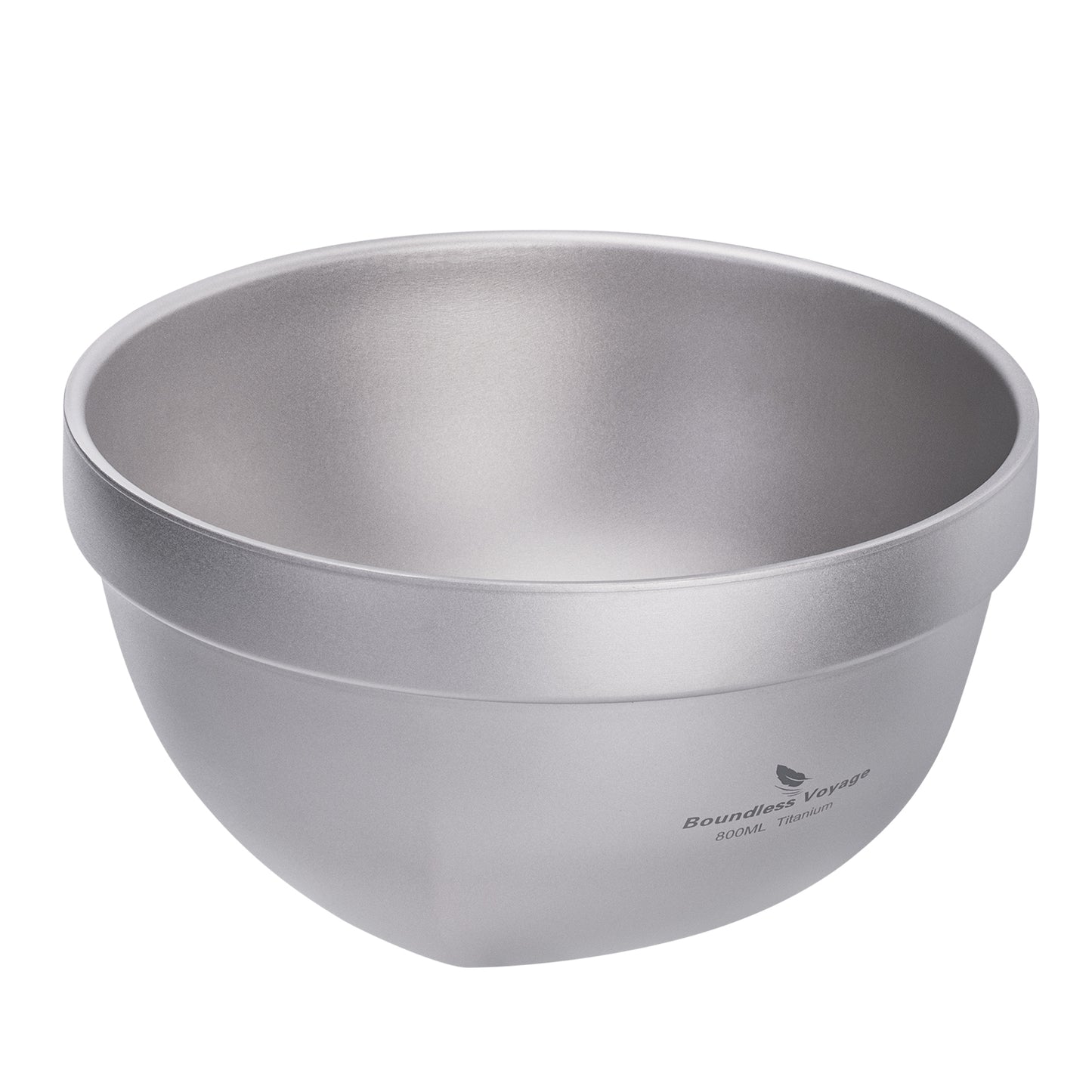 Boundless Voyage Sandblasted Double Walled Pure Titanium Bowl 500ml / 800ml | Ultralight Portable Metal Tableware for Oatmeal, Rice, Soup, Outdoor Camping & Daily Home Use Ti1161T-Ti1163T