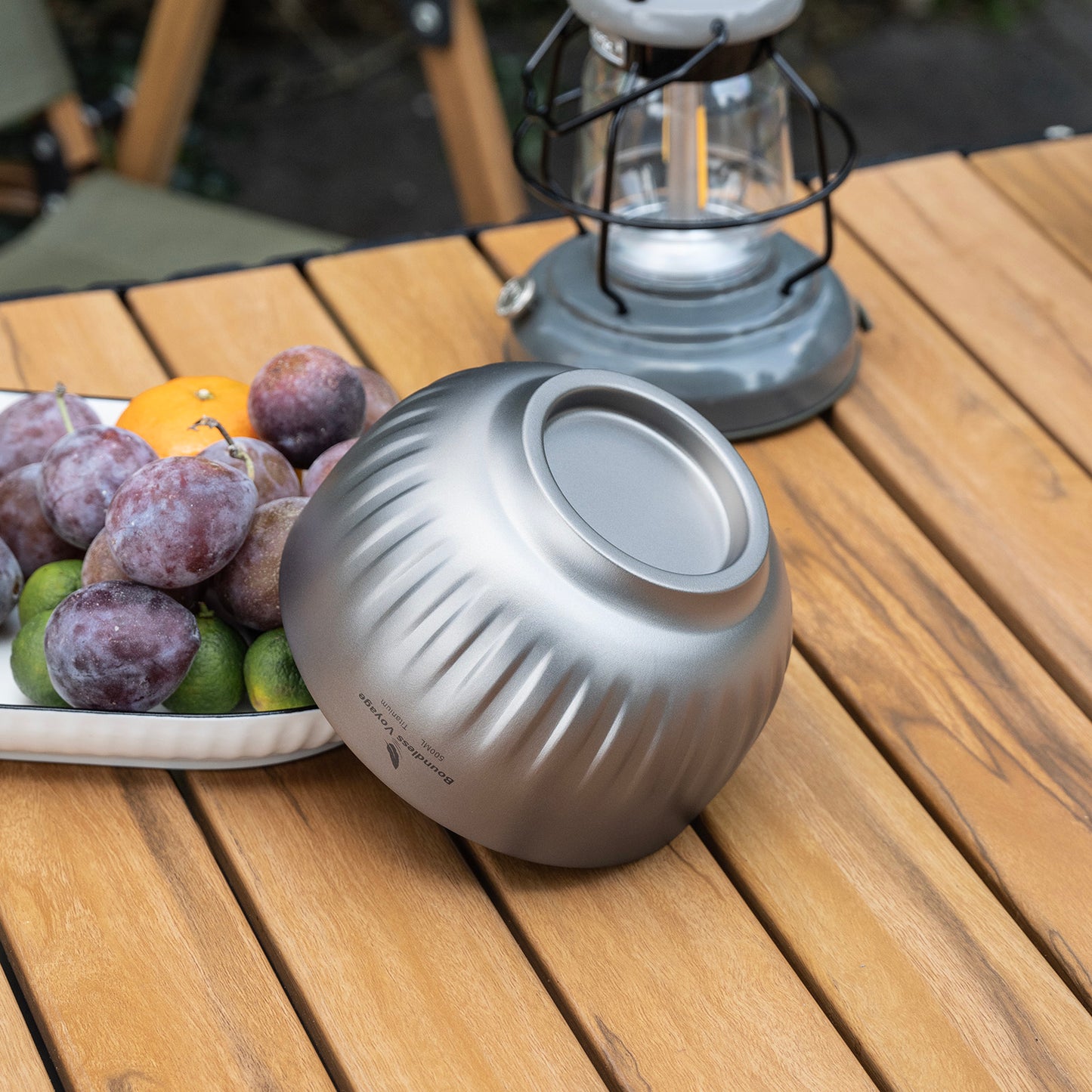 Boundless Voyage Double Walled Pure Titanium Bowl 350ml / 500ml | Ultralight Portable Metal Tableware for Oatmeal, Rice, Soup, Camping & Outdoor Use Ti1164T-Ti1166T