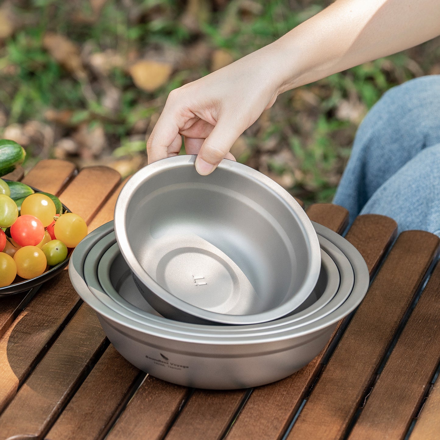 Boundless Voyage Titanium Bowl Rice Soup Salad Serving Bowl Ultralight Outdoor Camping Travel Durable Portable Tableware