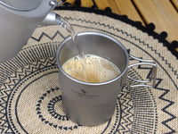 Boundless Voyage Titanium Coffee Cup 250ml Tea Mug Outdoor Camping Tableware Portable Lightweight Mug Ti3051D-Ti3051D