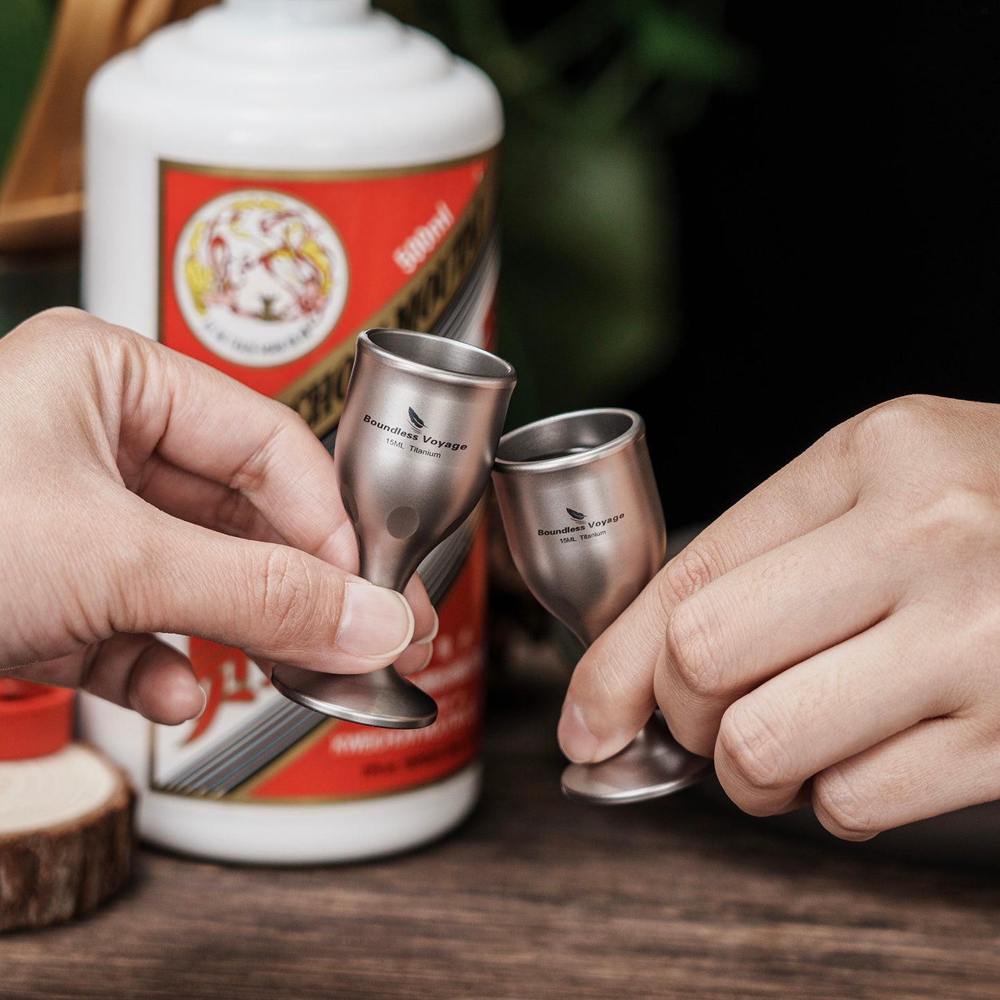 Boundless Voyage Titanium Mini Shot Glasses Cups Wine Drinking Cups Shooters Small Fancy Tequila Whiskey Shot Glasses Drinkware Ti3078D