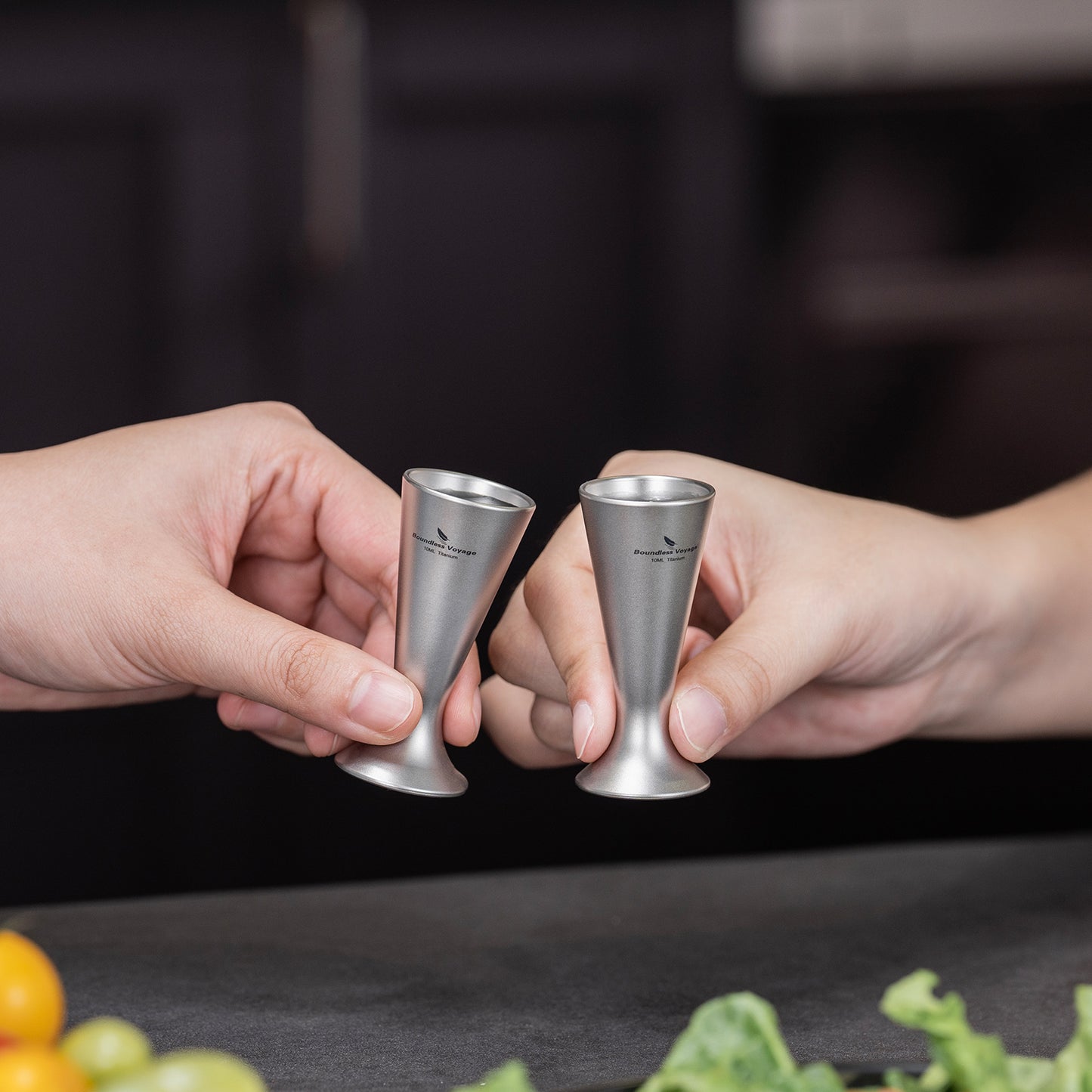 Boundless Voyage Titanium Mini Shot Glasses Cups Wine Drinking Cups Shooters Small Fancy Tequila Whiskey Shot Glasses Drinkware Ti3079D/Ti3079A