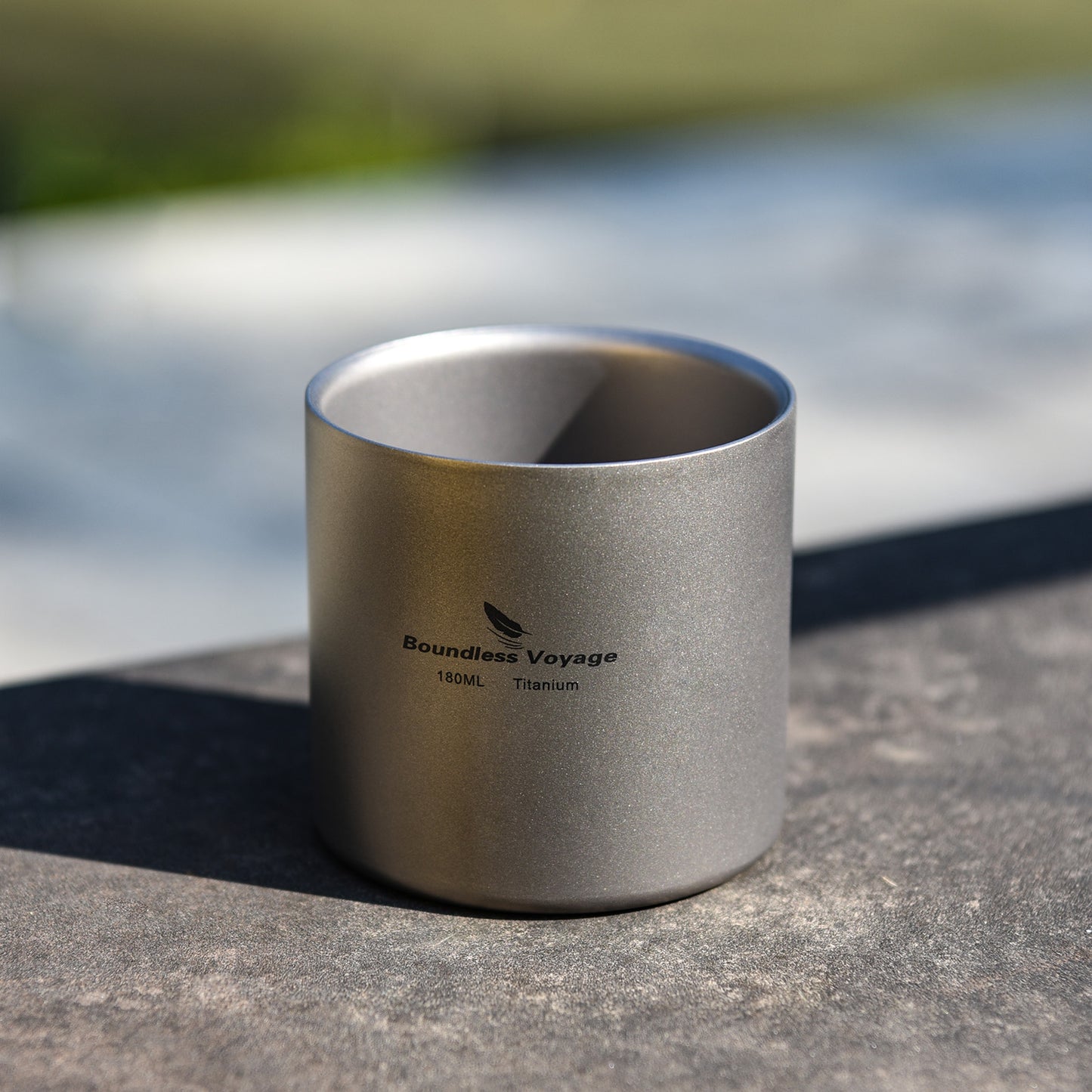 Boundless Voyage Pure Titanium Double-Walled Cup | 120ml/180ml/300ml/450ml Ultralight Anti-Scald Insulated Coffee Mug, Non-Toxic Travel Cup for Camping, Hiking, Home & Office Ti3027D-Ti3032D