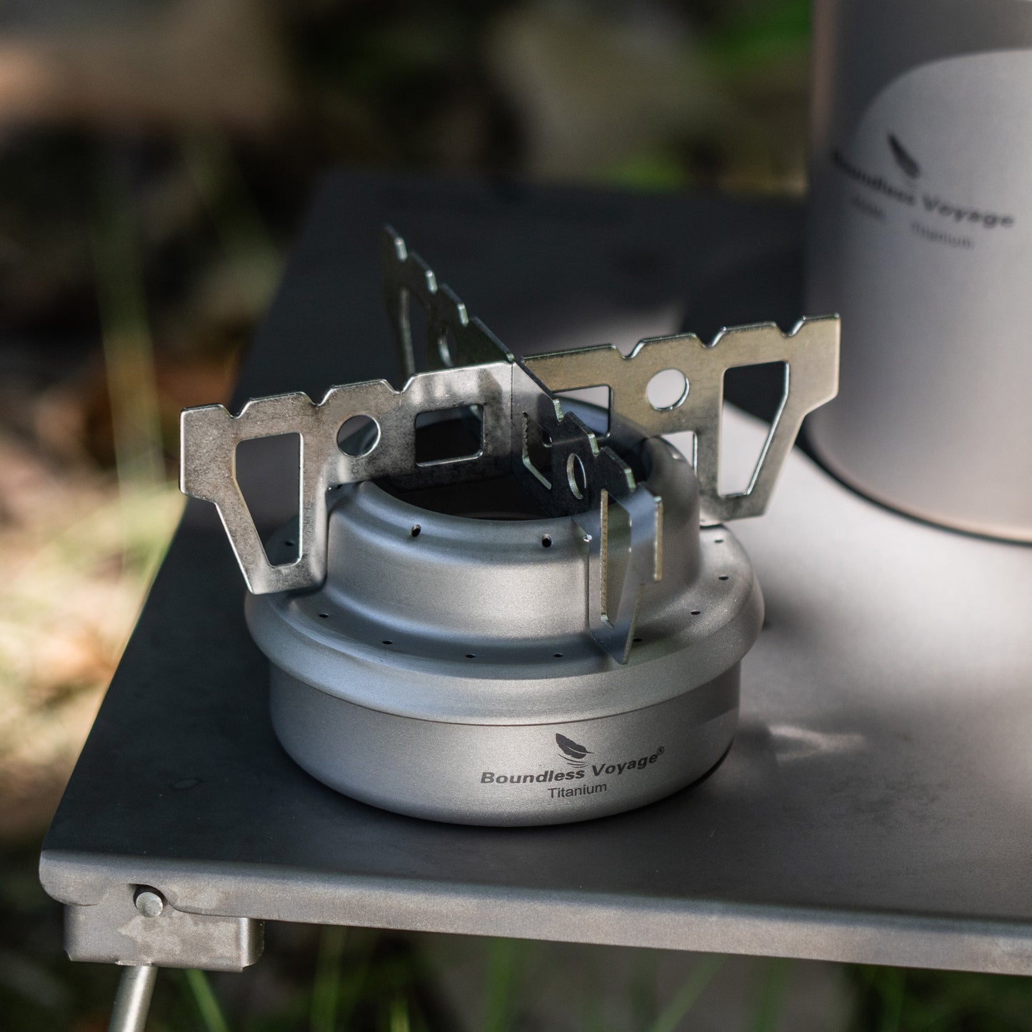 Boundless Voyage Mini Titanium Alcohol Spirit Stove | Ultralight Portable Camping Alcohol Burner, Outdoor Cooker for Backpacking Picnic Travel Ti2001C