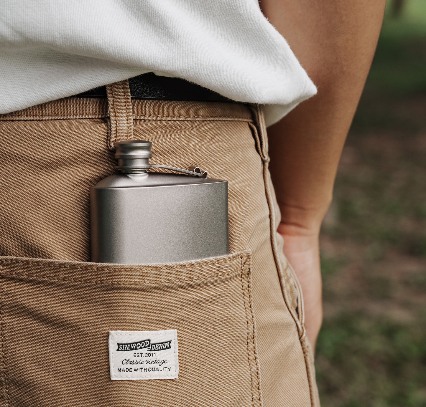 Boundless Voyage 250ml Titanium Hip Flask Ultralight Durable Camping Flask Bottle for Whiskey Vodka Wine Outdoor Travel Equipment Ti3074D