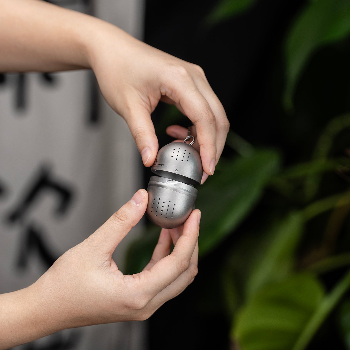 Boundless Voyage Ultralight Titanium Tea Ball Infuser with Extended Chain, Fine Mesh Strainer for Loose Tea & Spices, Reusable Filter for Mugs Teapots Home Kitchen Teaware Ti3207A