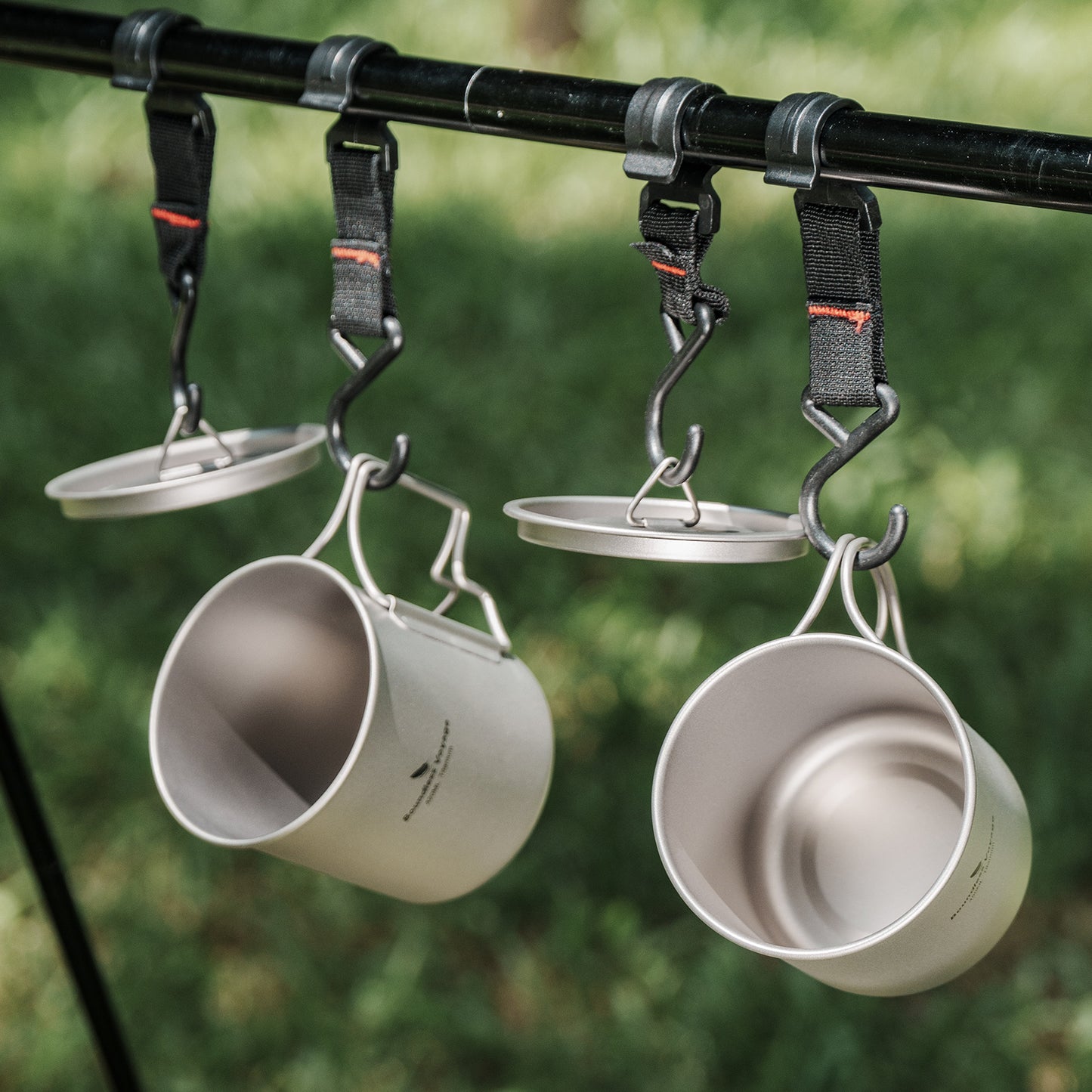 Boundless Voyage Titanbecher mit Deckel Camping-Geschirr für 1 Person 420 ml