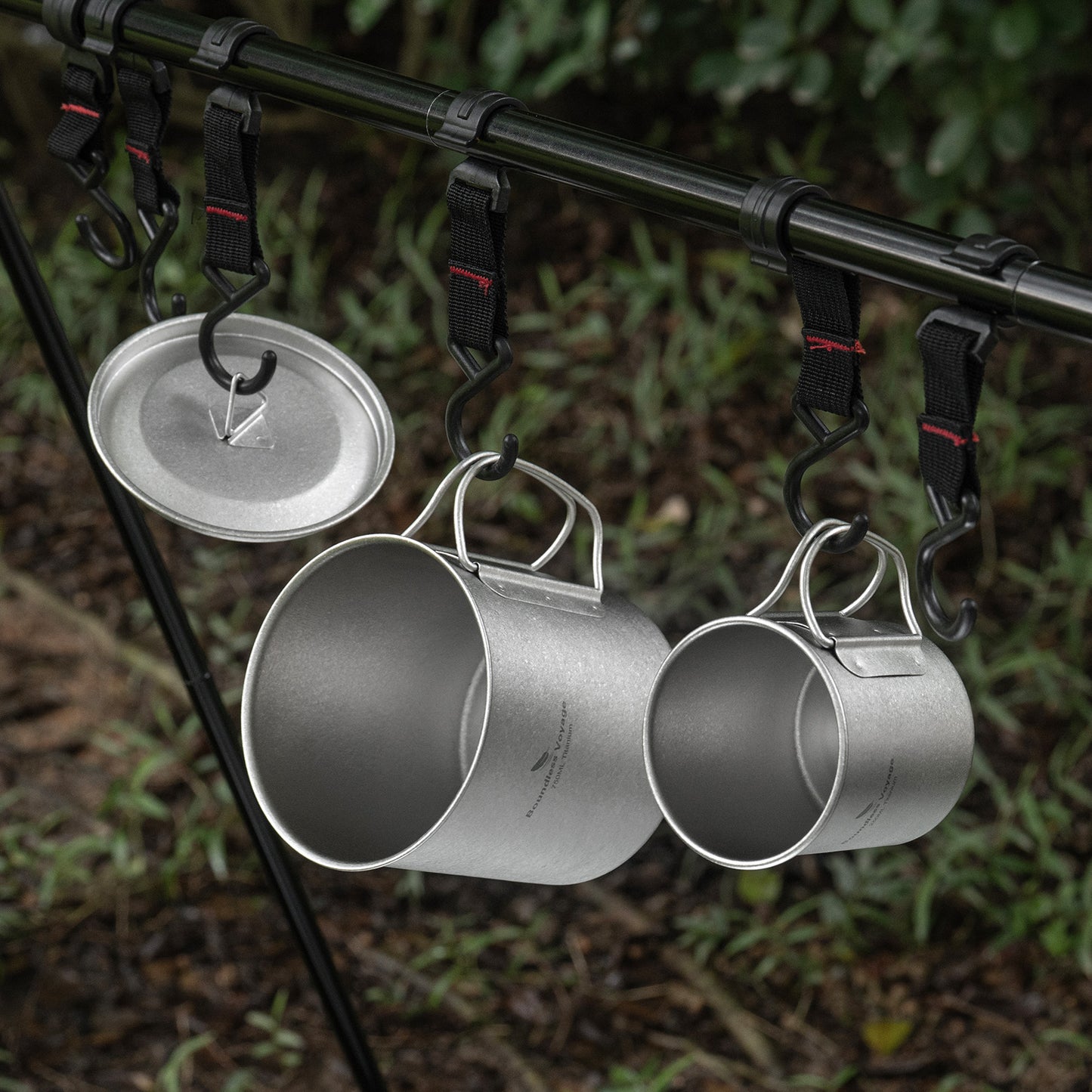 Boundless Voyage Titanium Mug with Lid Crystalline Finish 150ml to 950ml Ultralight for Camping Hiking Ti3038D Ti3043D