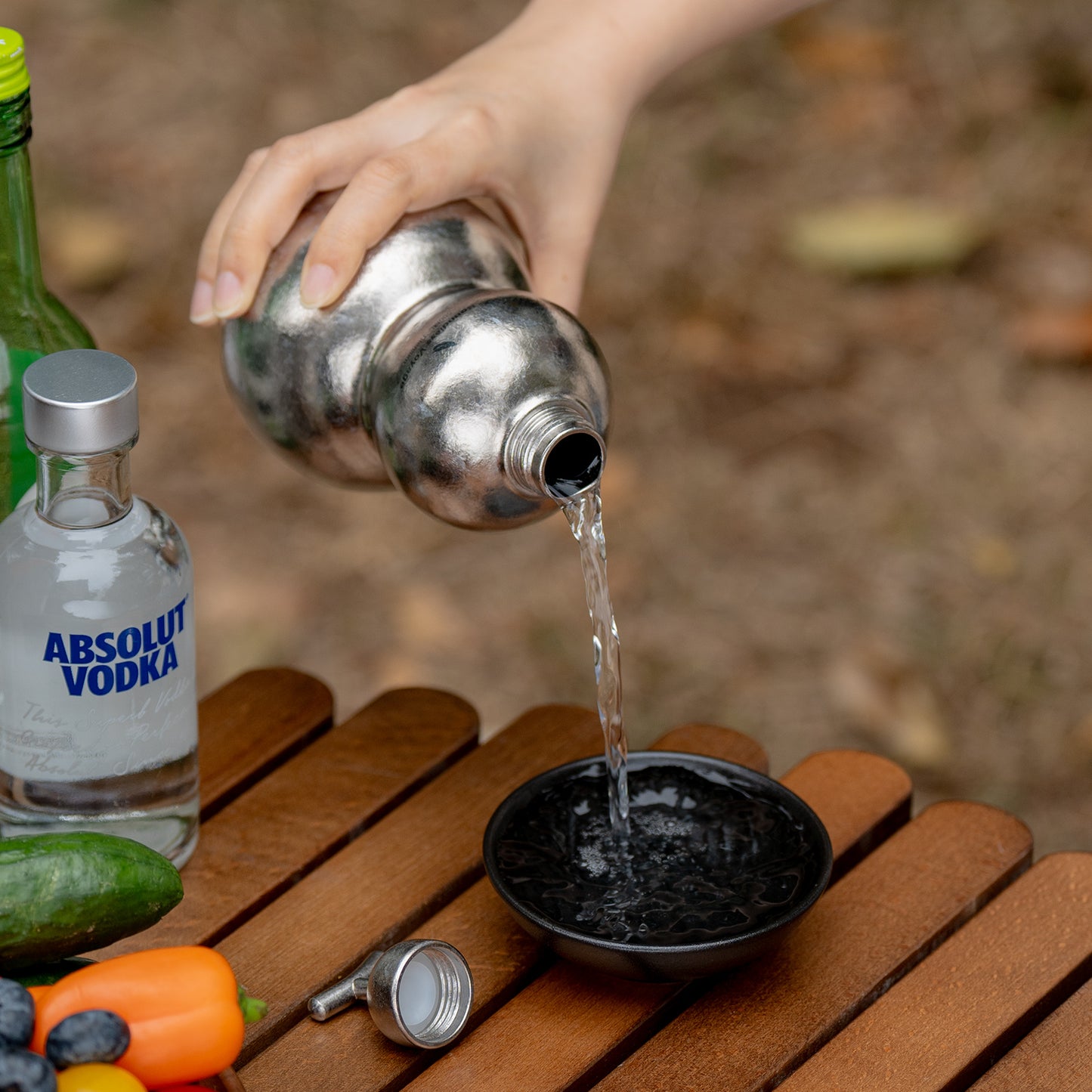 Boundless Voyage Titanium Crystallized Gourd Bottle 500ml Whiskey Alcohol Drink ware for Outdoor Camping Hiking Ti3270D