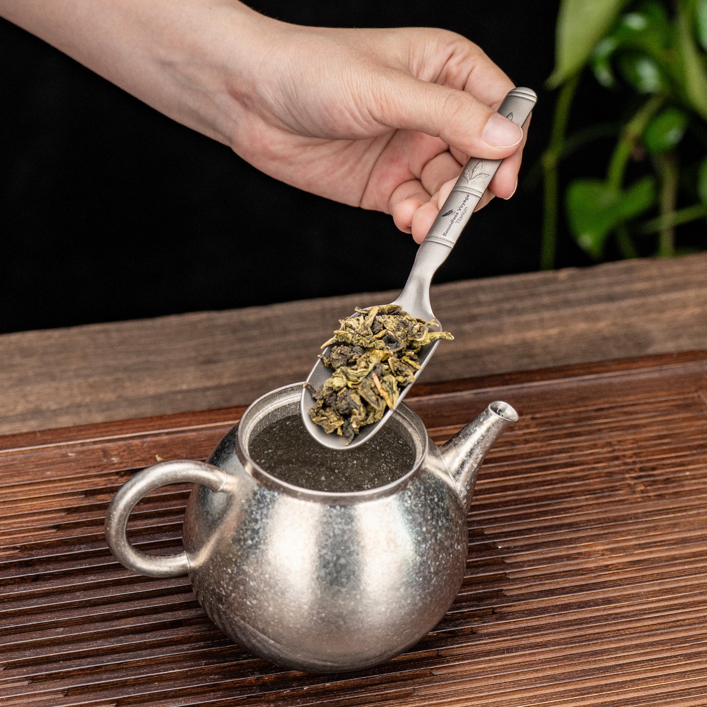Boundless Voyage Titanium Tea Scoop, Lightweight Coffee Scoop for Camping Travel Home Outdoor Tableware with Carry Bag , Dishwasher Safe Ti1135T