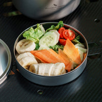 Boundless Voyage Outdoor Titanium Lunch Box Salad Soup Bowl with Lid Daily Separated Multi-layer Office Worker Bento Box Uncoated Ti1095T