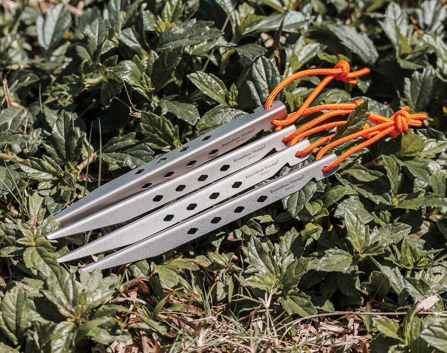 Boundless Voyage 16.5cm V-Shape Pure Titanium Tent Stakes | Ultralight Heavy Duty Ground Pegs, Outdoor Camping Accessories, 6Pcs & 8Pcs Optional Packs Ti4007P