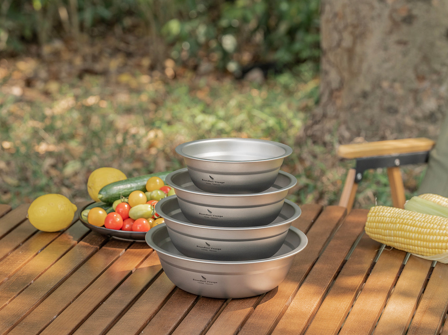 Boundless Voyage Titanium Bowl Rice Soup Salad Serving Bowl Ultralight Outdoor Camping Travel Durable Portable Tableware