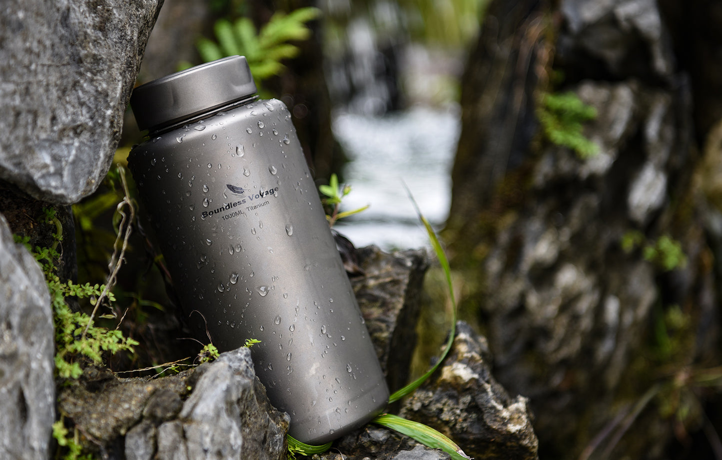 Boundless Voyage Titanium Bottle 1 Liter Single-layer Sports Water Bottle Ultralight Leakproof Drinkware for Outdoor Camping Hiking Ti3013D
