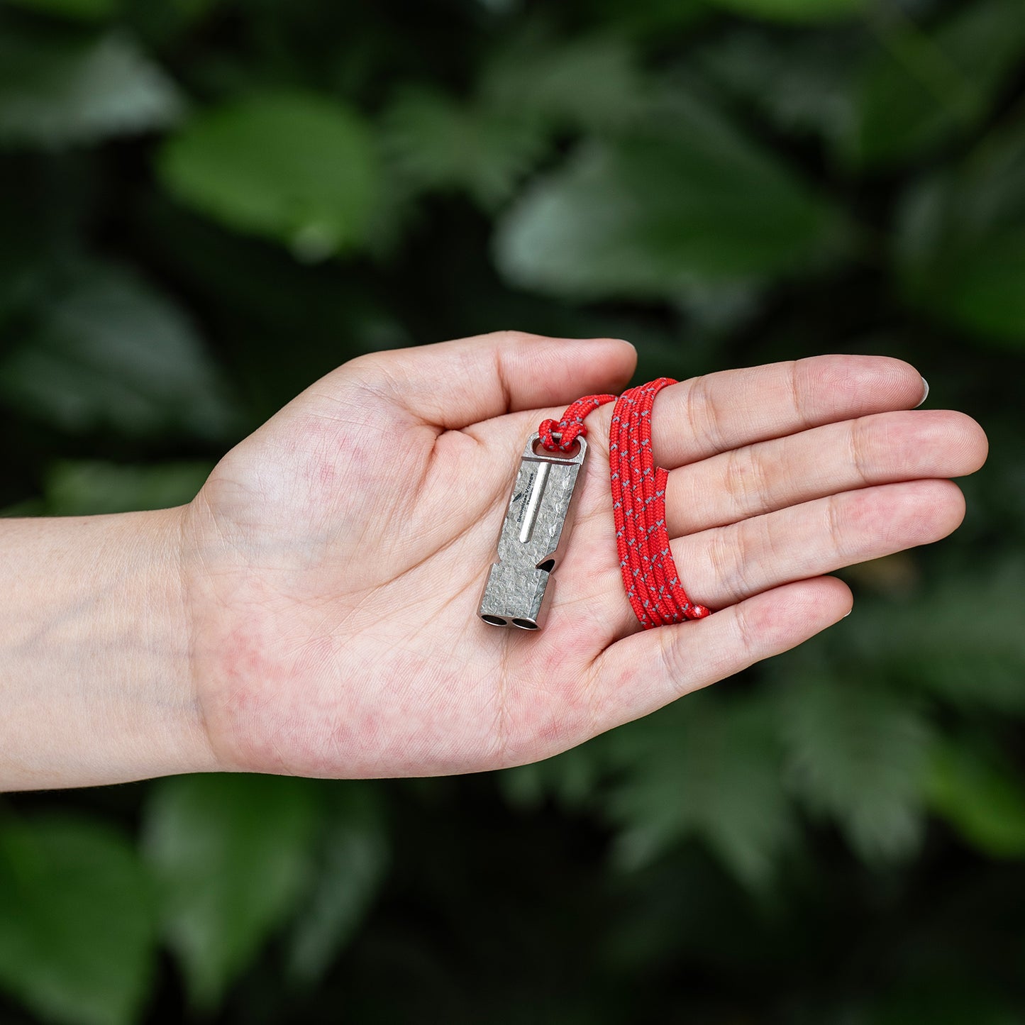 Boundless Voyage Titanium Dual Tube Survival Whistle, High Decibel Emergency Whistle, Lightweight & Durable Outdoor Safety Whistle for Camping Hiking Backpacking Ti9029O