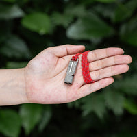 Boundless Voyage Titanium Dual Tube Survival Whistle, High Decibel Emergency Whistle, Lightweight & Durable Outdoor Safety Whistle for Camping Hiking Backpacking Ti9029O