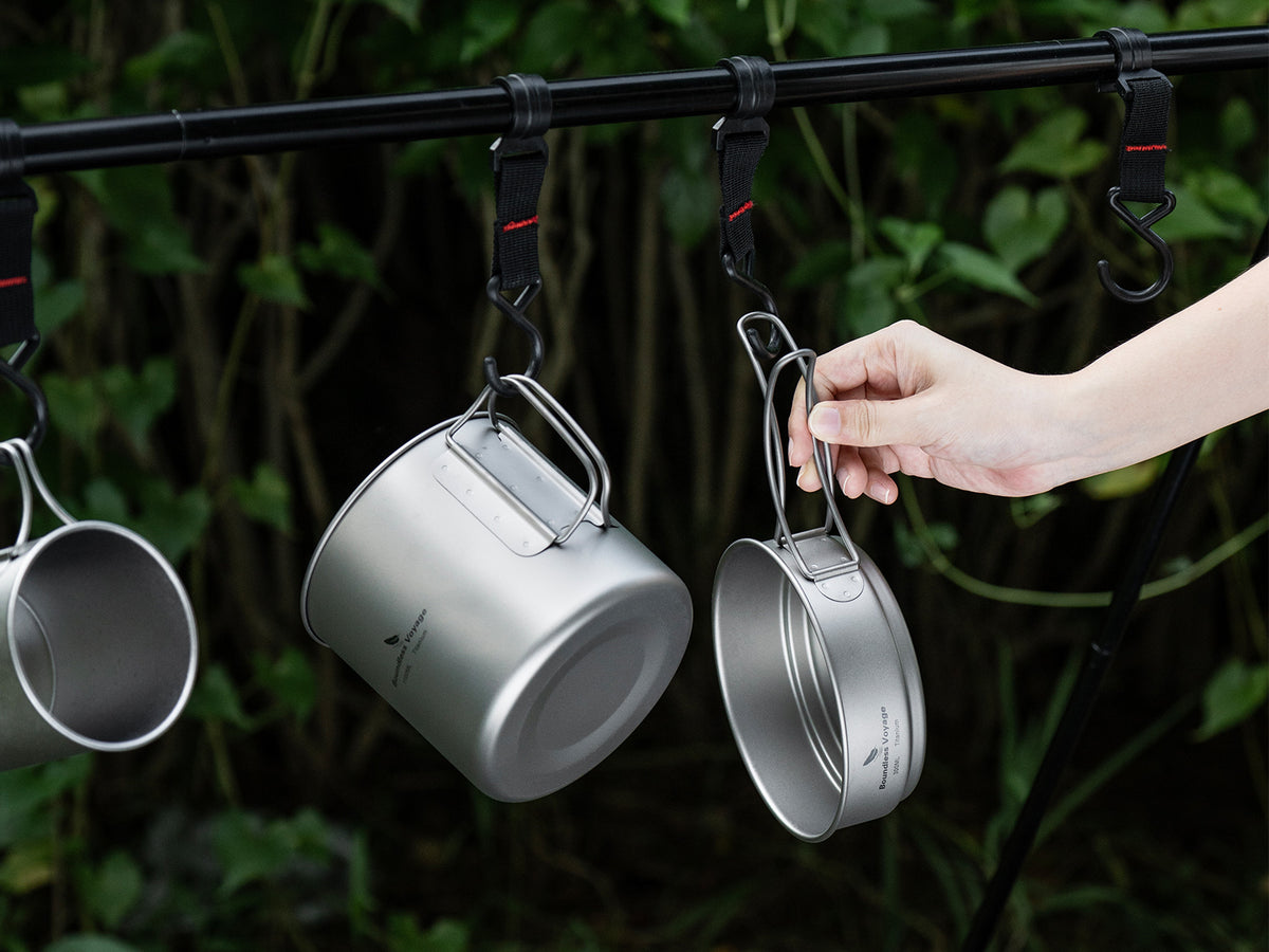 Boundless Voyage Ti2053C titanium mess kit lifestyle camping photo