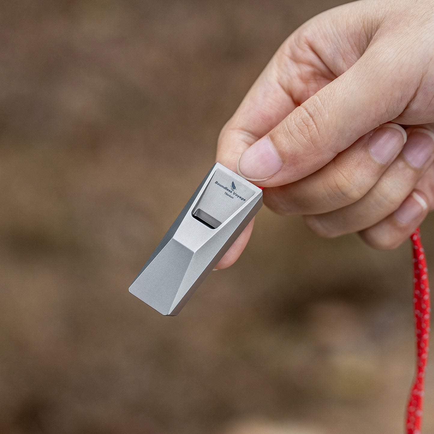 Boundless Voyage Titanium Whistle Emergency Survival Safety Whistles with Lanyard Loud for Outdoor Camping Hiking Coaches Training Sports Keychain Whistle Ti9023O