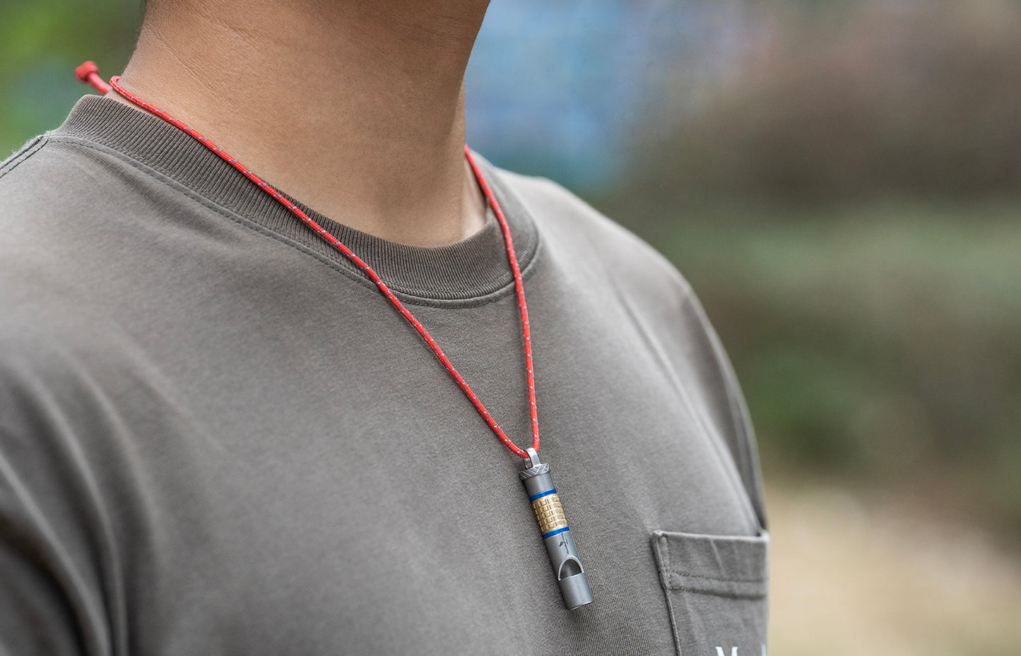 Boundless Voyage Titanium Whistle Emergency Survival Safety Whistles with Lanyard Loud for Outdoor Camping Hiking Coaches Training Sports Keychain Whistle Ti9013O