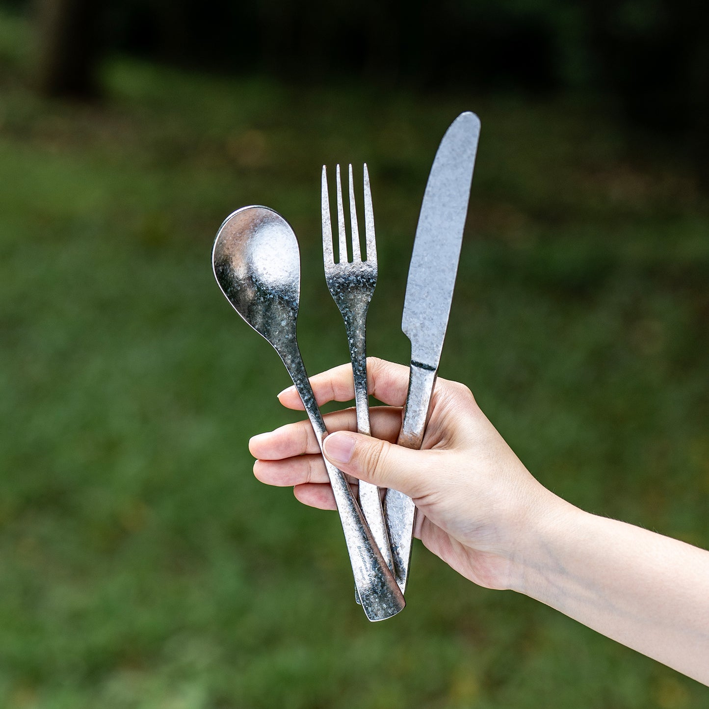 Boundless Voyage Titan-Campingbesteck, Messer, Gabel, Löffel-Set für Zuhause und Reisen Ti1055A