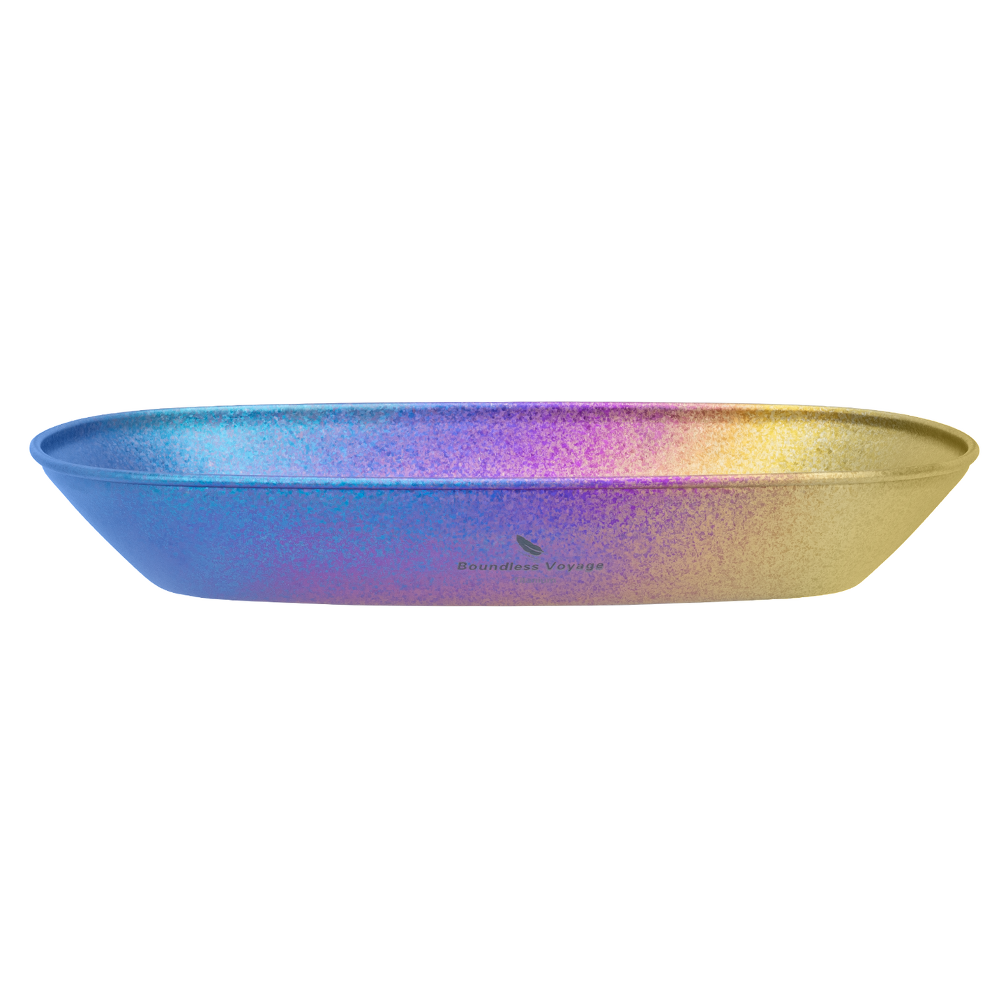 Boundless Voyage Ultralight Pure Titanium Plate, Portable Outdoor Camping Dish with Mesh Carry Bag for Hiking Backpacking Picnic Daily‑Use Tableware Ti1142T