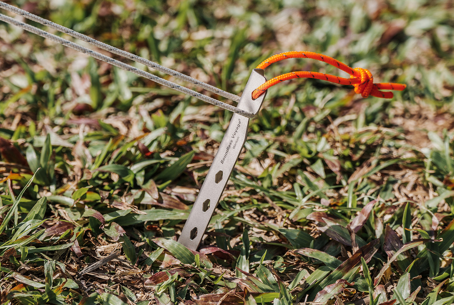 Boundless Voyage 16.5cm V-Shape Pure Titanium Tent Stakes | Ultralight Heavy Duty Ground Pegs, Outdoor Camping Accessories, 6Pcs & 8Pcs Optional Packs Ti4007P