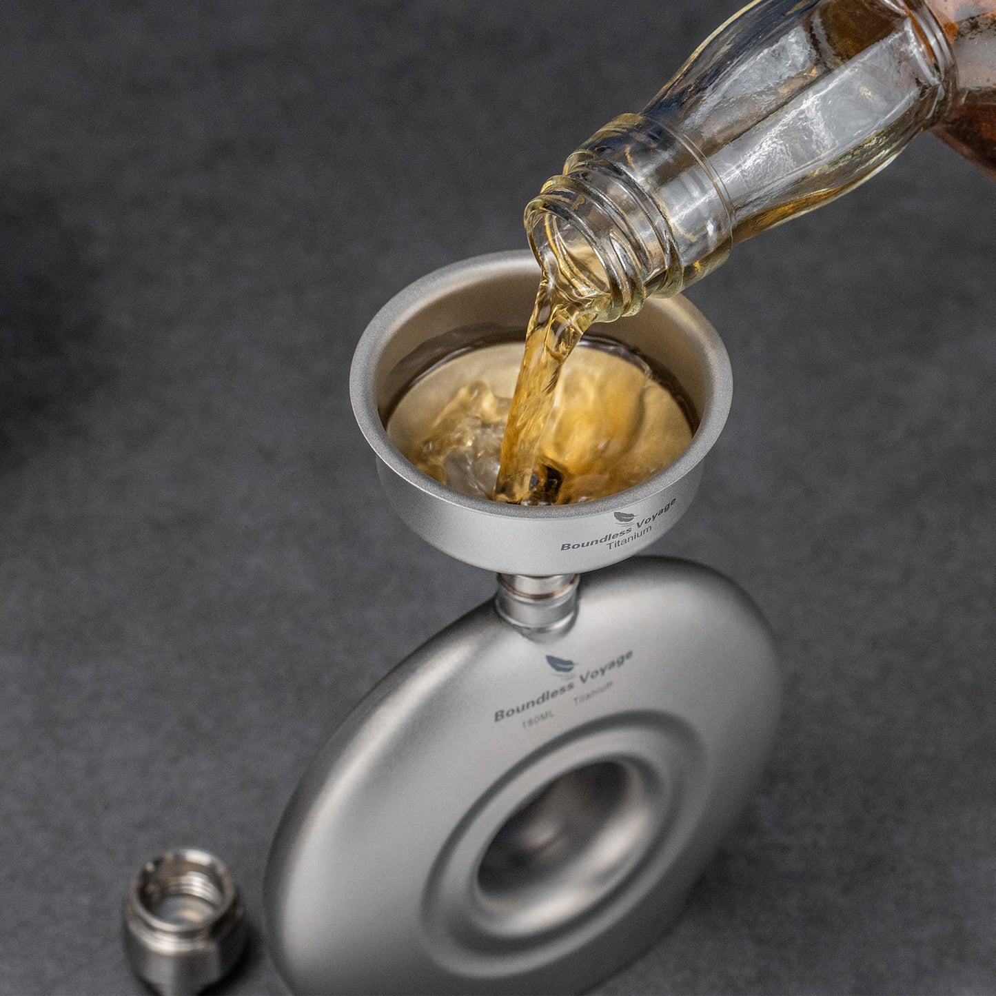 Boundless Voyage Titanium Funnel Flagon Accessories Multi-use Kitchen Funnel for Transferring Liquid, Fluid, Cooking Oils, Jam & Powder Ti3075D/Ti3076D