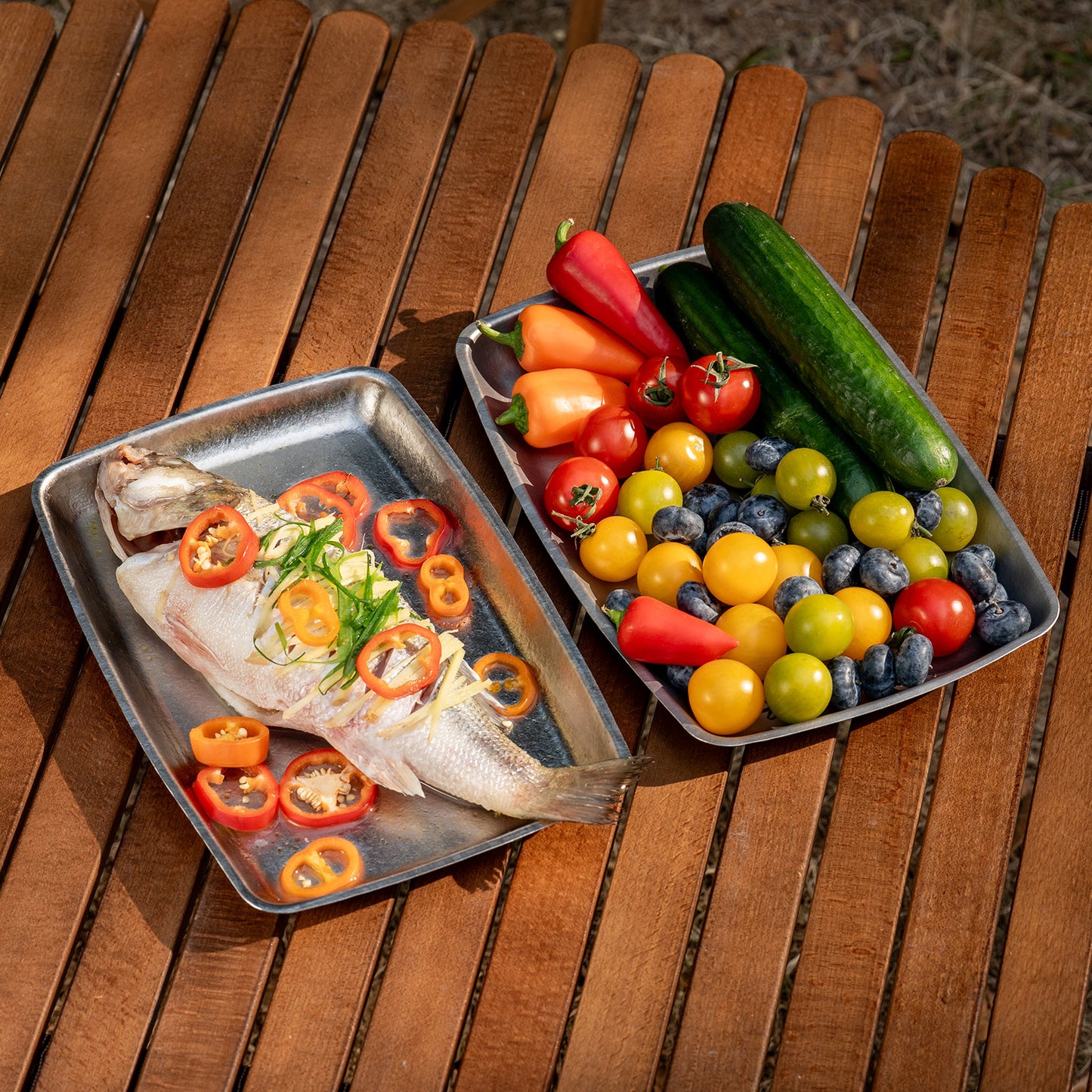 Boundless Voyage Pure Titanium Square Plate | Lightweight Heat-Resistant Portable Camping Tray, Dishwasher Safe Tableware for Home, Picnic & BBQ Ti1149T