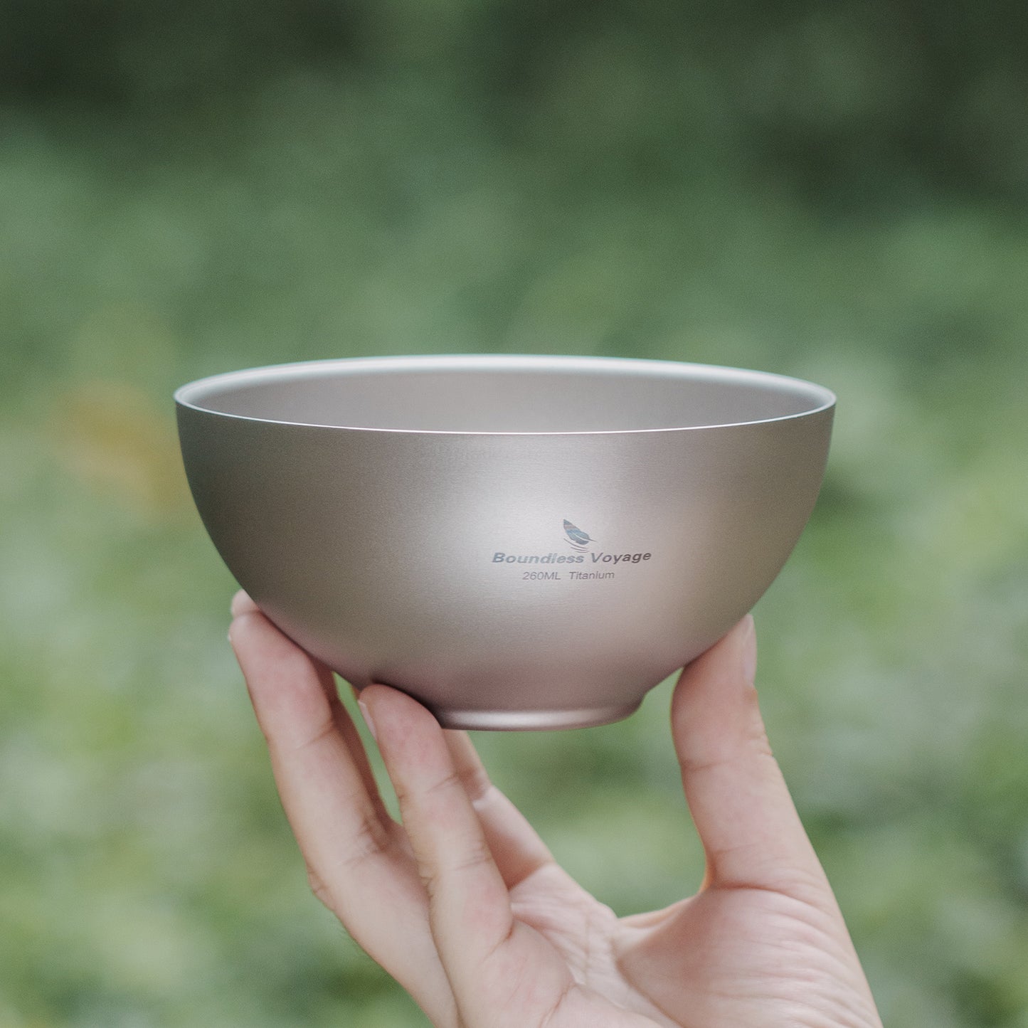 Boundless Voyage 260ml Titanium Double-Wall Bowl, Ultralight Anti-Scald Camping Bowl for Hiking Outdoor Home Ti1081T