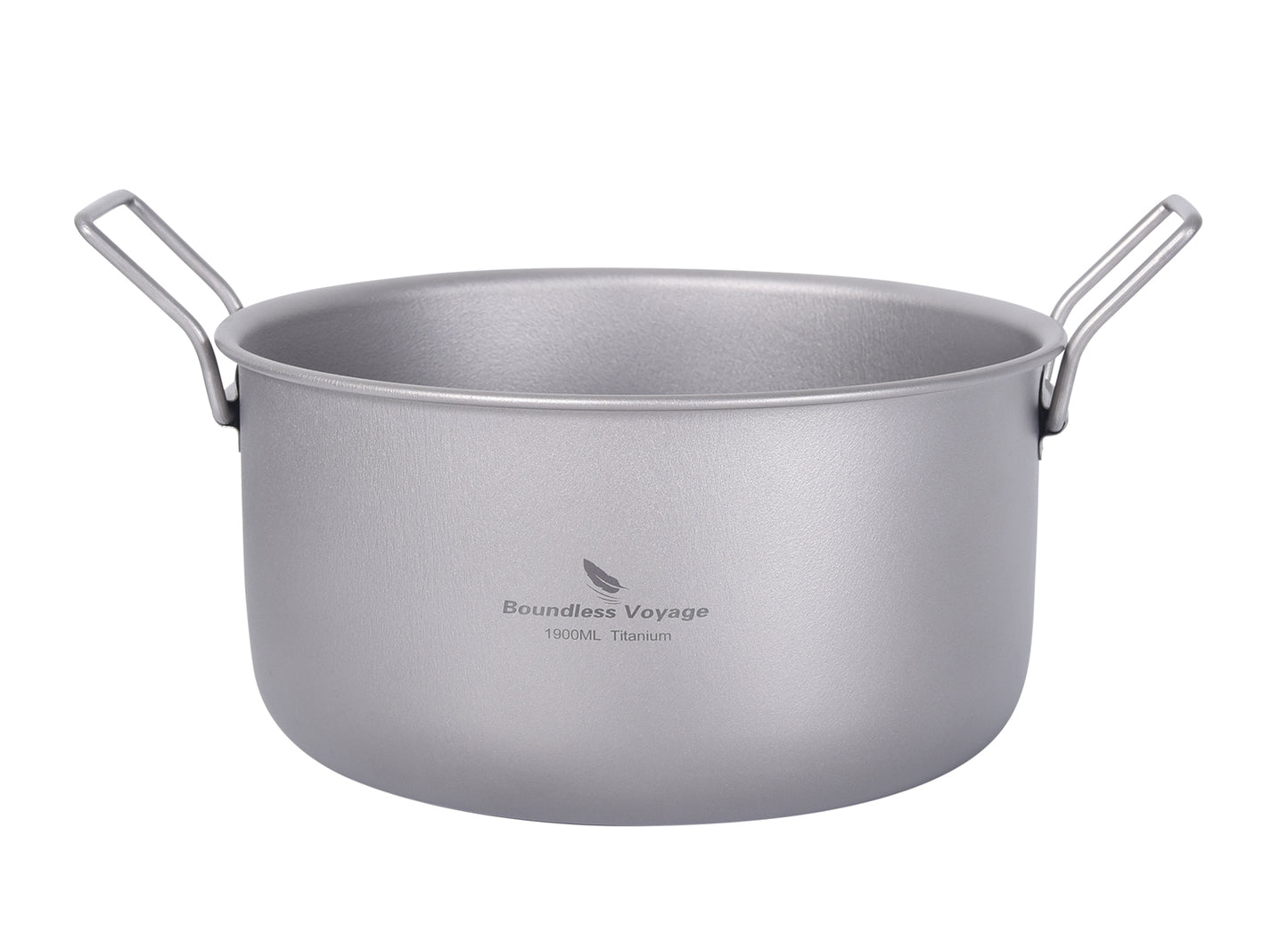 Boundless Voyage Multifunctional Titanium Cookware Set, 1900ml Soup Stockpot + 900ml Frying Pan with Lid & Tea Tray, Portable Outdoor Camping Mess Kit Ti2057C