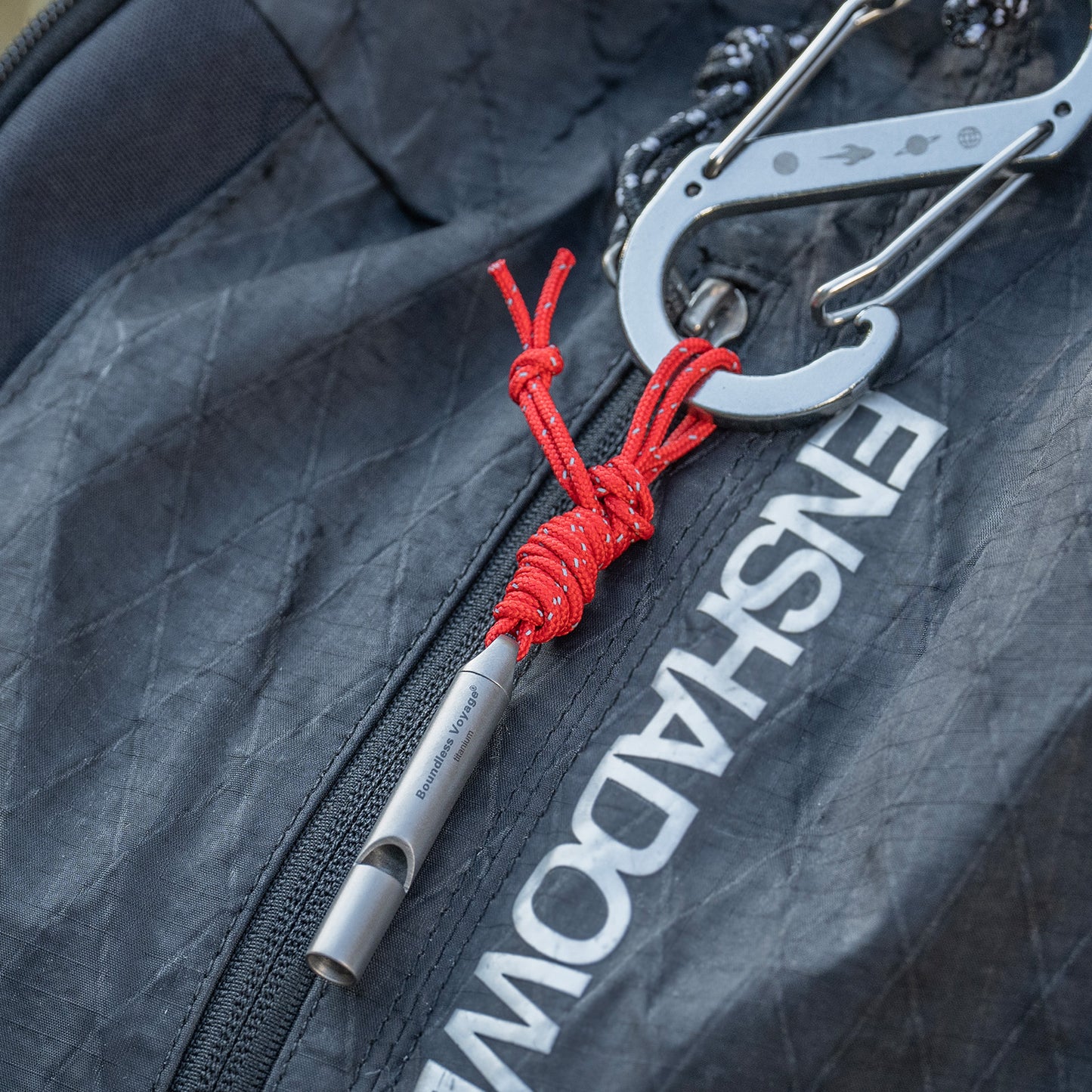 Boundless Voyage Titanium Whistle Emergency Survival Safety Whistles with Lanyard Loud for Outdoor Camping Hiking Coaches Training Sports Keychain Whistle Ti9014O